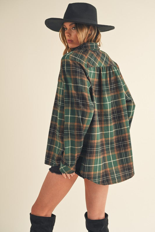 Soft Flannel Shirt for Women – Casual Plaid Fall Fashion