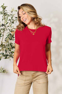 Basic Bae Full Size Round Neck Short Sleeve T-Shirt Trandify deal
