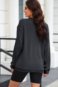 Sequin Nutcracker Round Neck Long Sleeve Sweatshirt Trandify Deal