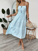 Women's Striped Spaghetti Strap Midi Dress – Summer Fashion USA