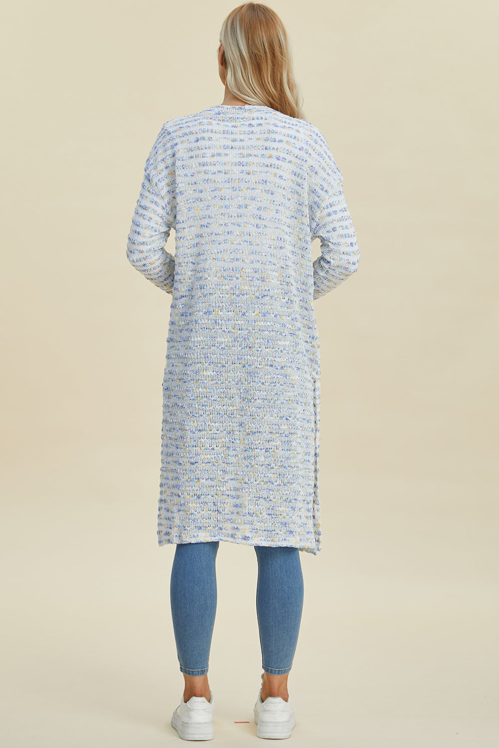 Double Take Full Size Open Front Longline Cardigan Trandify deal