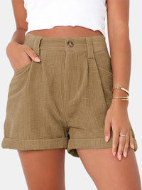 Full Size High Waist Shorts with Pockets Trandify deal