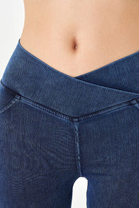 Basic Bae Asymmetrical Waist Denim Shorts with Pockets Trandify Deal