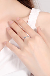Moissanite 925 Sterling Silver Rhodium-Plated Ring Trandify Deal