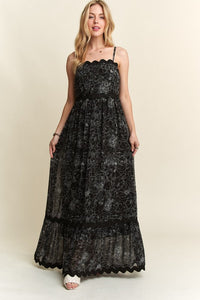 ADORA Floral Adjustable Strap Maxi Cami Dress Trandify Deal