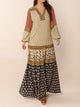 Women’s Printed V-Neck Balloon Sleeve Maxi Dress – TrandifyDeal