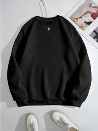 Women’s Graphic Round Neck Sweatshirt – Soft Casual Pullover for Fall Winter Fashion