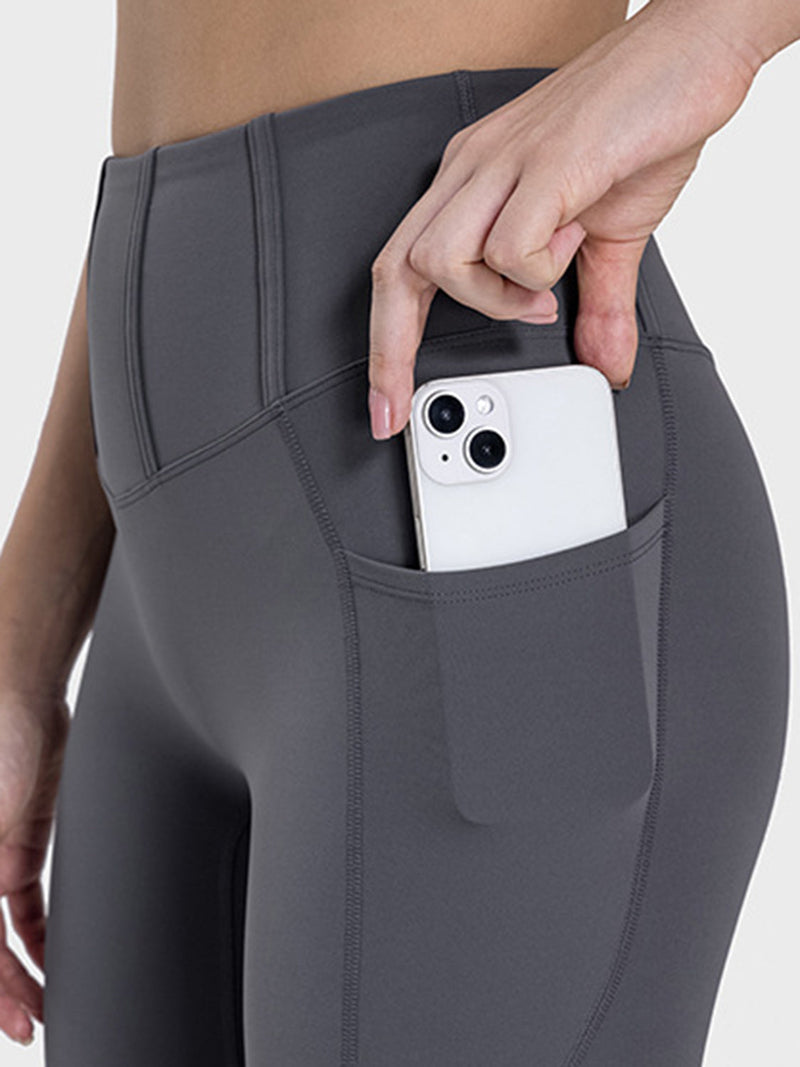 Millennia Pocketed High Waist Active Leggings Trandify deal