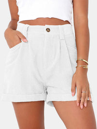 Full Size High Waist Shorts with Pockets Trandify deal