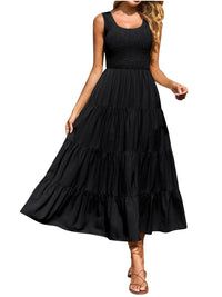 Tiered Smocked Wide Strap Dress Trandify Deal