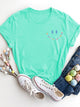 Letter Graphic Round Neck Short Sleeve T-Shirt Trandify deal