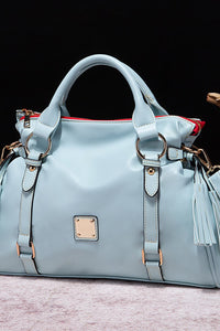 PU Leather Handbag with Tassels Trandify Deal