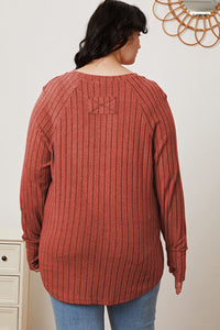 Basic Bae Full Size Ribbed Thumbhole Sleeve T-Shirt Trandify Deal
