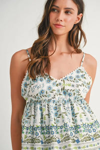 Women's Floral Printed Peplum Top and Shorts Set – Summer Casual Outfit – TrandifyDeal