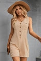 Women’s V-neck sleeveless romper – summer casual outfit – Trandifydeal