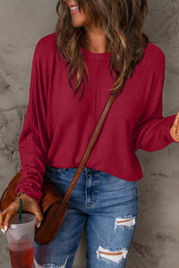 Double Take Full Size Round Neck Long Sleeve T-Shirt Trandify Deal
