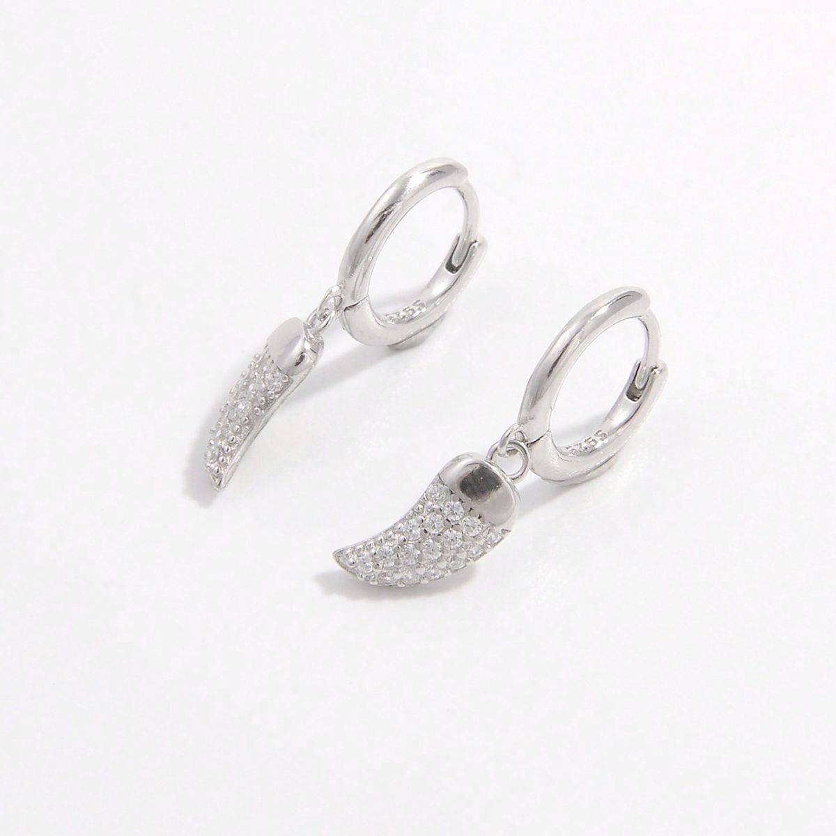 925 Sterling Silver Zircon Chili Shape Earrings Trandify deal