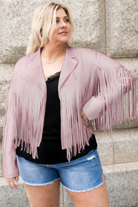Plus Size Fringe Open Front Jacket Trandify deal