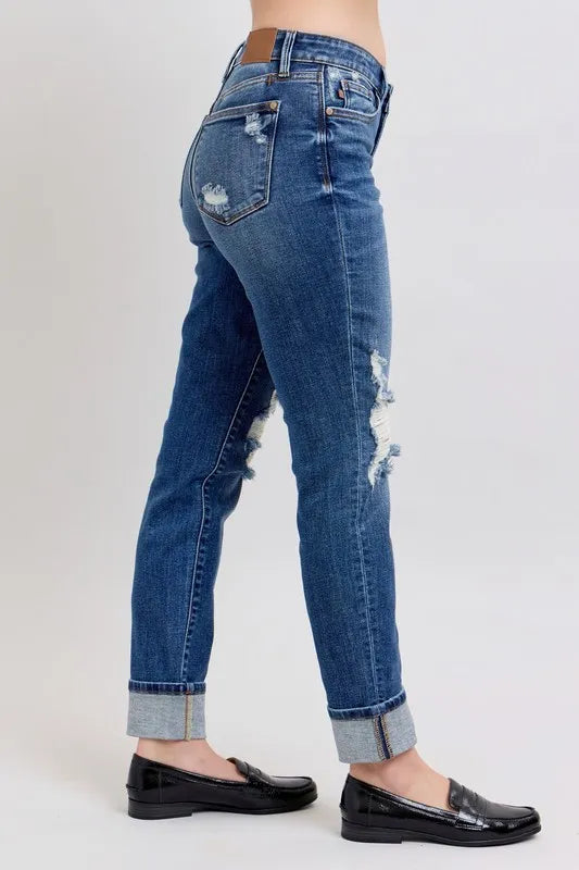 Comfortable Midi Rise Jeans for Plus Size Women – Judy Blue Denim
