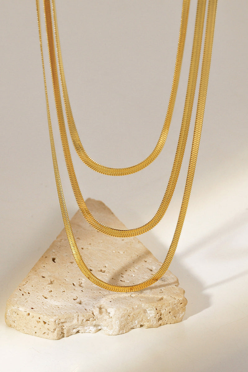 Triple-Layered Snake Chain Necklace Trandify Deal
