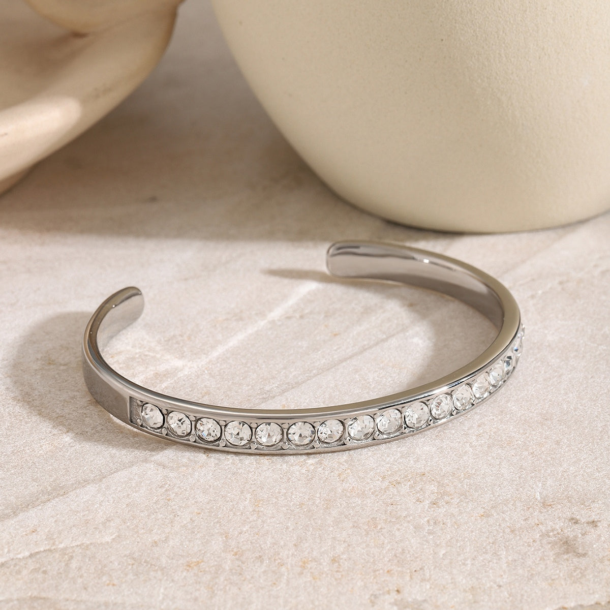 Stainless Steel Inlaid Zircon Bracelet Trandify Deal