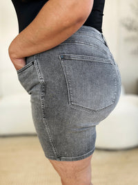 Judy Blue Full Size High Waist Washed Denim Shorts Trandify Deal