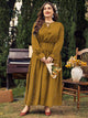Plus Size Ruffled Polka Dot Long Sleeve Midi Dress Trandify Deal