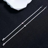 2.42 Ct Women's Moissanite Tennis Bracelet in Sterling Silver