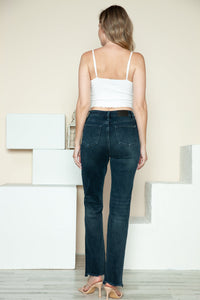 Judy Blue Full Size Button Fly Hem Destroy Straight Jeans Trandify Deal