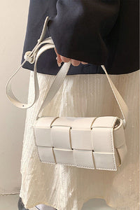 Zenana Vegan Leather Woven Crossbody Bag Trandify deal