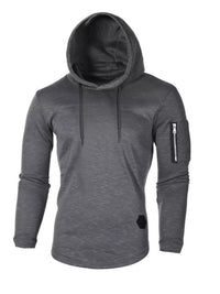 Men's Plus Size Slim Fit Hoodie | Long Sleeve Cotton Blend Pullover