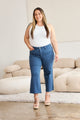 RFM Full Size Tummy Control High Waist Raw Hem Jeans Trandify deal