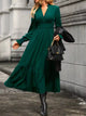 Ruched Midi Dress Long Sleeve Tiered Bodycon - Regular & Plus Size
