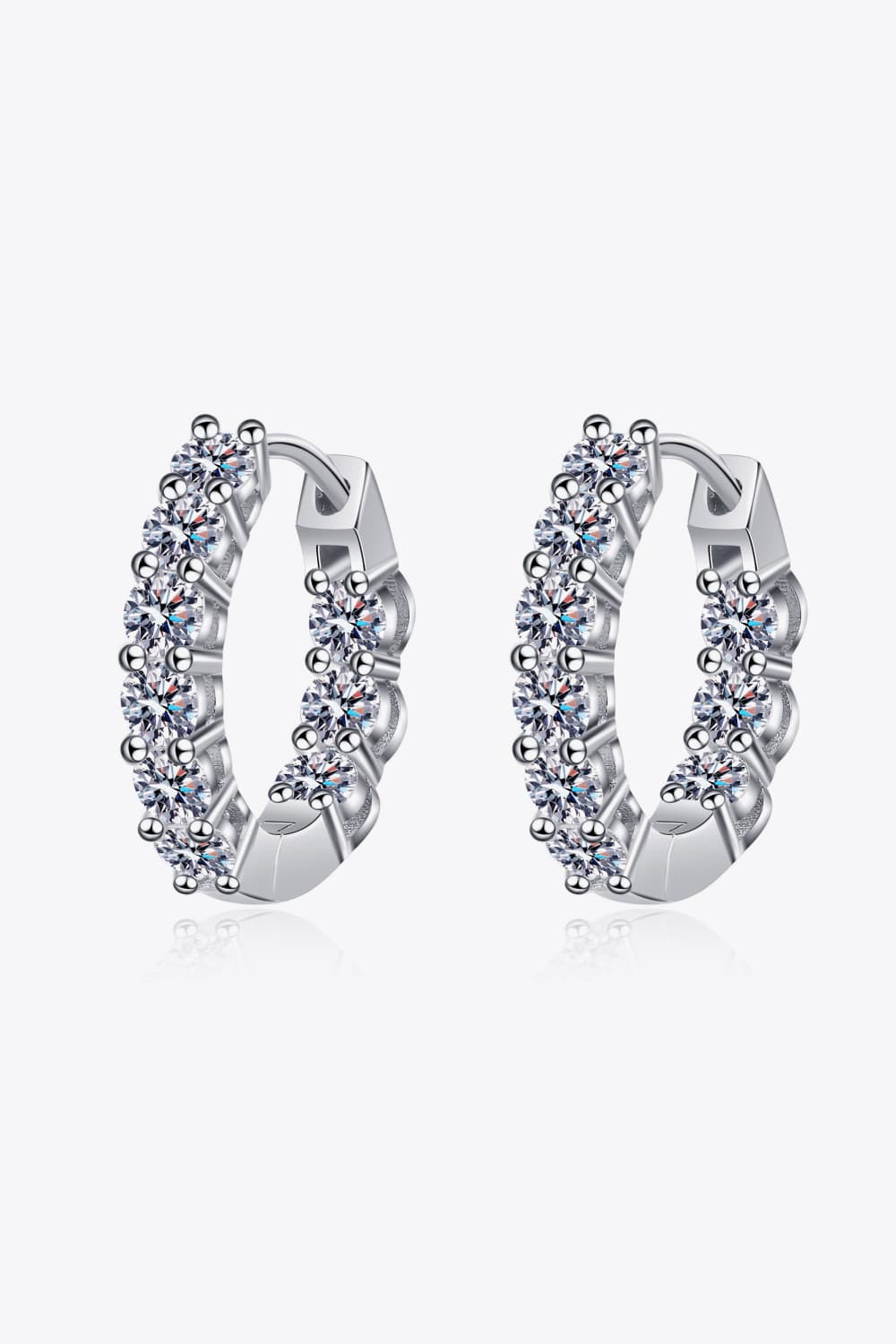 1.8 Carat Moissanite Hoop Earrings Trandify Deal