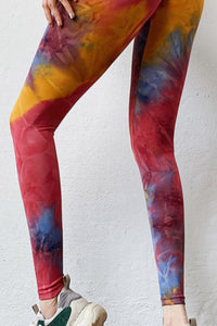 Women’s tie-dye high waist yoga leggings for workouts and casual wear