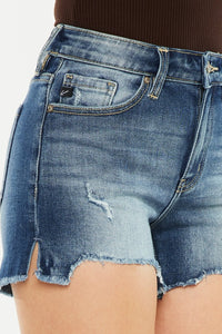Kancan High Waist Raw Hem Denim Shorts Trandify deal