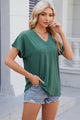V-Neck Short Sleeve T-Shirt Trandify deal