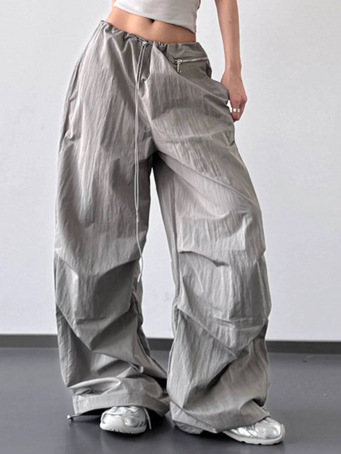 Trendy Streetwear Cargo Pants for Women – Comfort Fit & Adjustable Waist