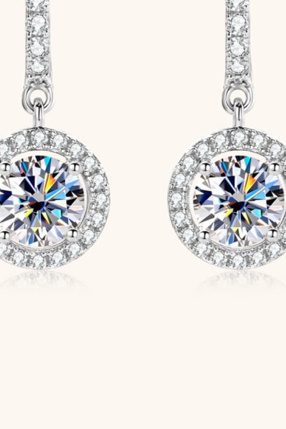 2 Carat Moissanite 925 Sterling Silver Drop Earrings Trandify deal