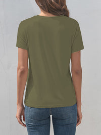 Dragonfly Graphic Round Neck Short Sleeve T-Shirt Trandify deal