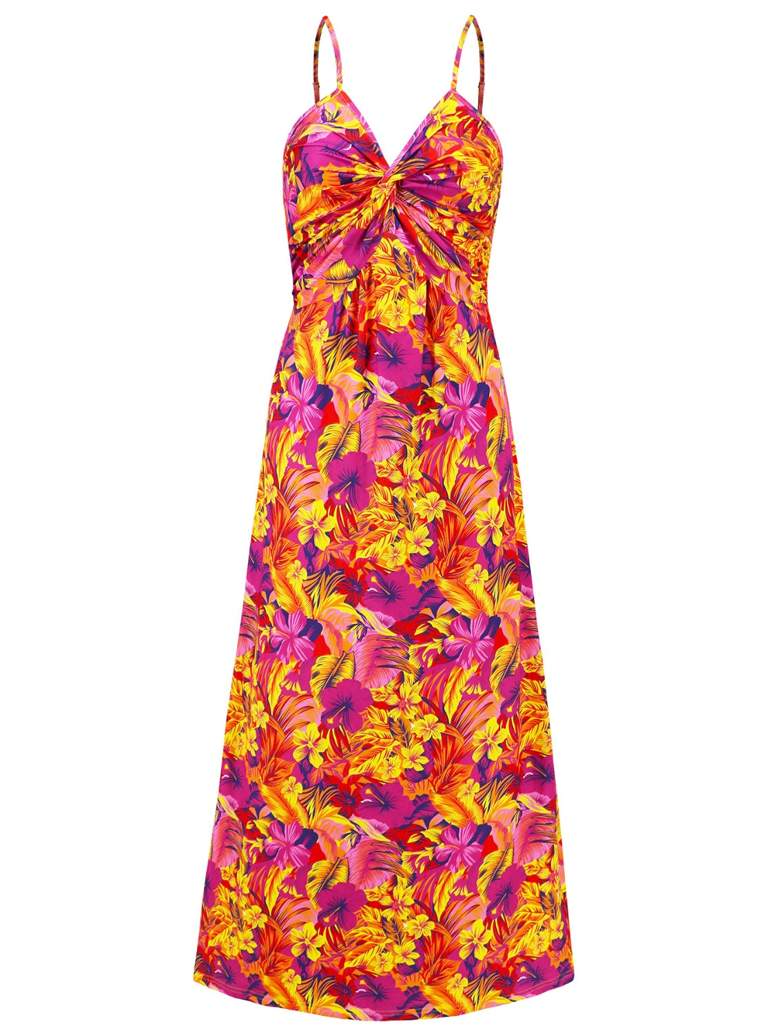 Twisted Printed V-Neck Cami Dress Trandify deal