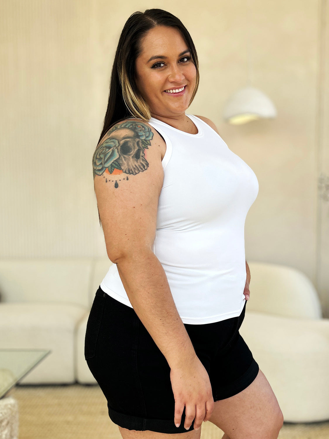 Basic Bae Full Size Round Neck Slim Tank Trandify Deal
