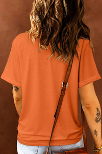 Graphic Round Neck Short Sleeve T-Shirt Trandify Deal