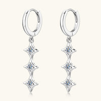 Moissanite 925 Sterling Silver Geometric Shape Earrings Trandify Deal