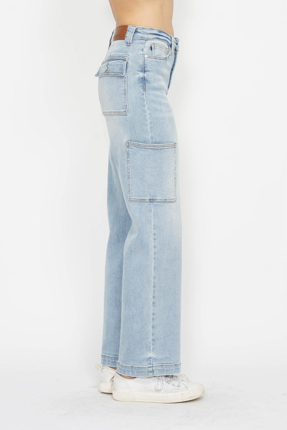 Judy Blue Full Size High Waist Straight Cargo Jeans Trandify Deal