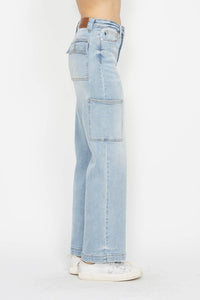 Judy Blue Full Size High Waist Straight Cargo Jeans Trandify Deal