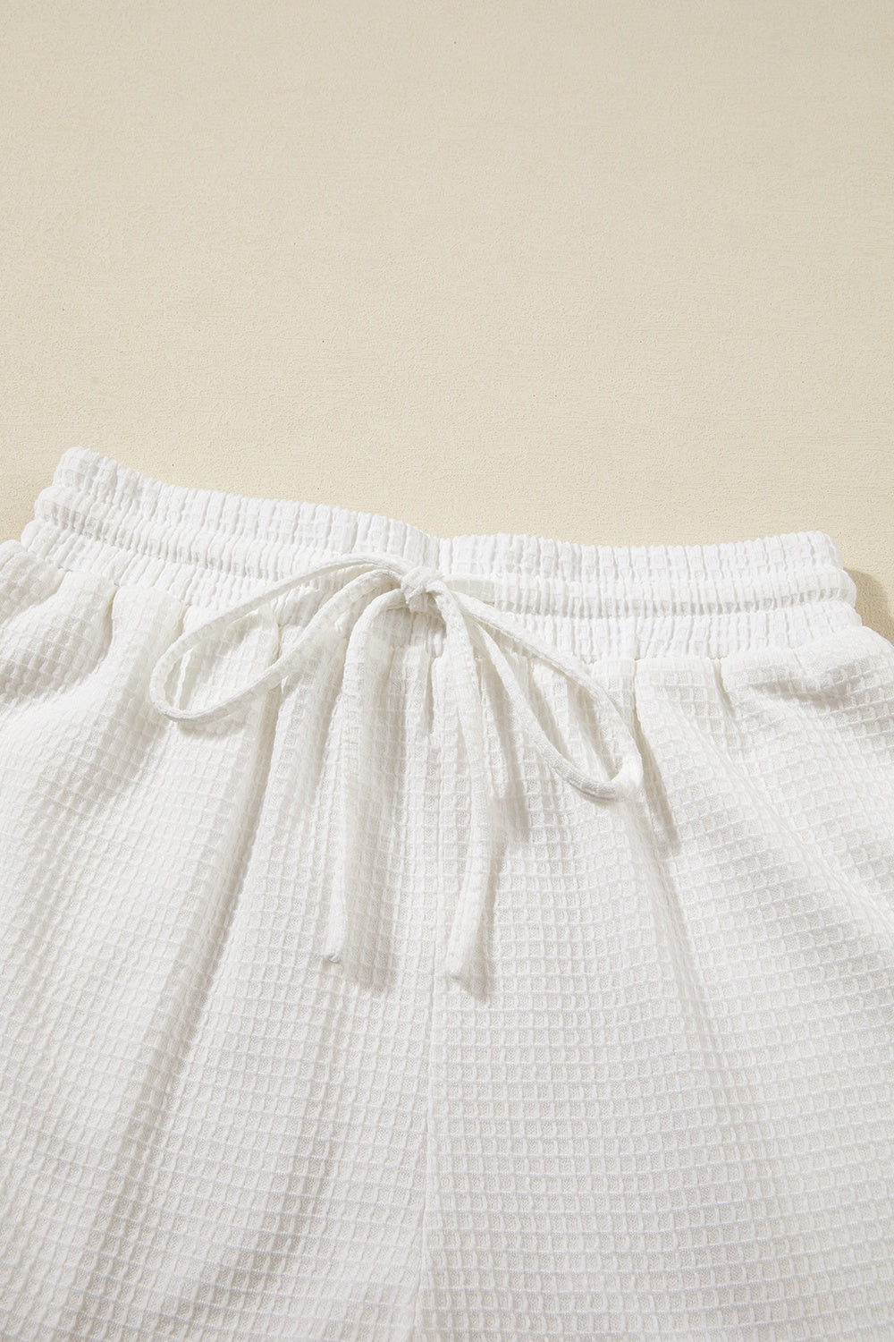 Round Neck Short Sleeve Top and Drawstring Shorts Set Trandify deal