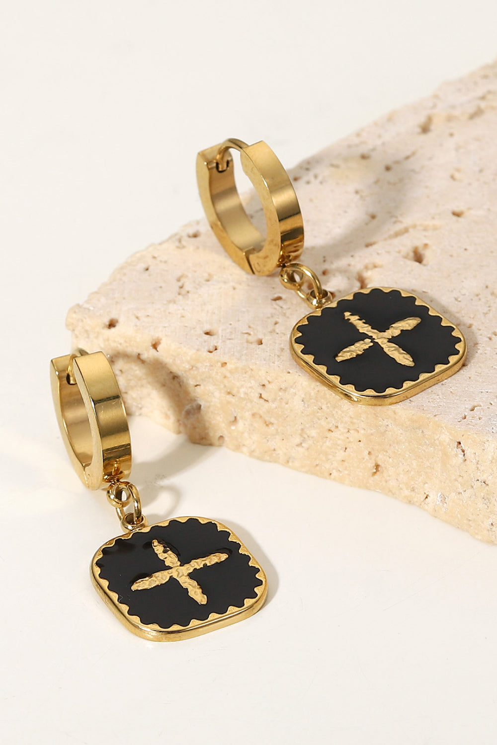 Plus Sign Square Shape Drop Earrings Trandify deal
