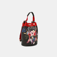 Nicole Lee USA Flower Pattern Adjustable Strap Backpack Bag Trandify Deal