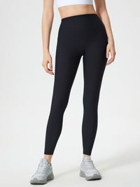 Women's High Waist Yoga Leggings – Black Tummy Control Workout Pants for Running & Gym – Plus Size Activewear – Trandifydeal